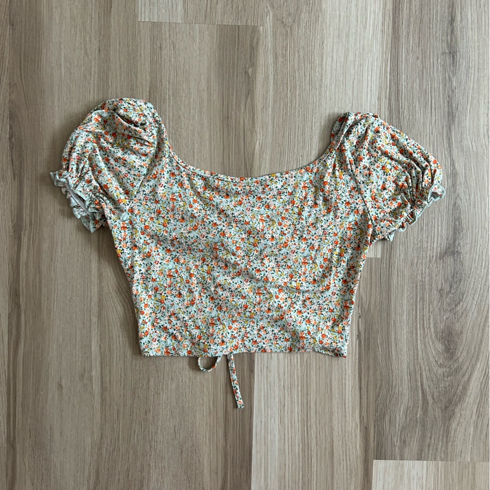shein floral tie top - Picture 3 of 4